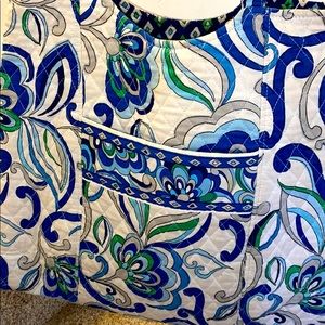 RETIRED RARE Vera Bradley Tote-Mediterranean Blue